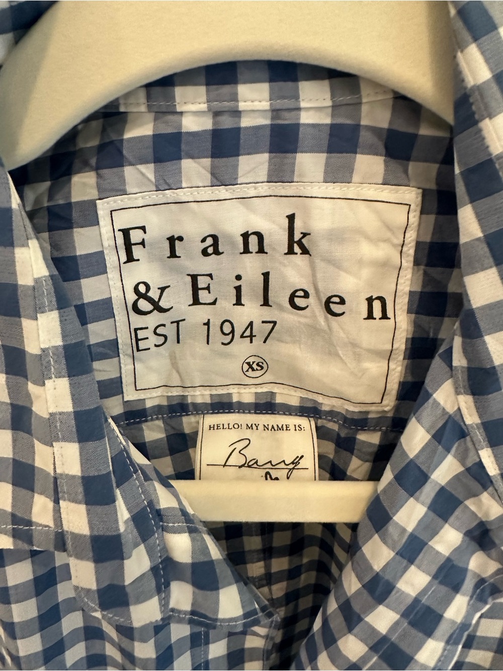 Frank & Eileen Blue and White Gingham Button-Down - Picture 4 of 6